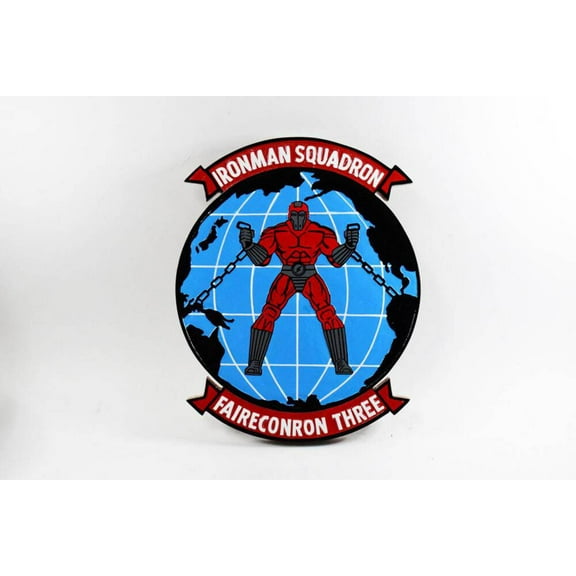 VQ-3 Ironmen Plaque,14, Mahogany