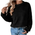 thumbnail image 2 of Tdoqot Womens Fleece Shirts- Long Sleeve Warm Casual Soft Long Sleeve Winter Tops Black Size 2XL, 2 of 7