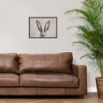 thumbnail image 5 of WFSposter Framed Canvas Wall Art Funny Easter Bunny Prints Wall Decor Cute Rabbit Ears Pictures Aesthetic Room Décor Animals Artwork for Kids Room, Living Room, Bedroom or Festive Spaces 12x16In, 5 of 7