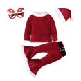 thumbnail image 3 of 2025 Disfraz navideño para niños, conjunto de camisetas de forro polar de invierno, pantalones y sombreros, ropa para bebés y niños, traje de fiesta de Año Nuevo de Papá Noel, 3 of 4