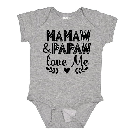 Inktastic Mamaw and Papaw Love Me Grandchild Boys or Girls Baby Bodysuit