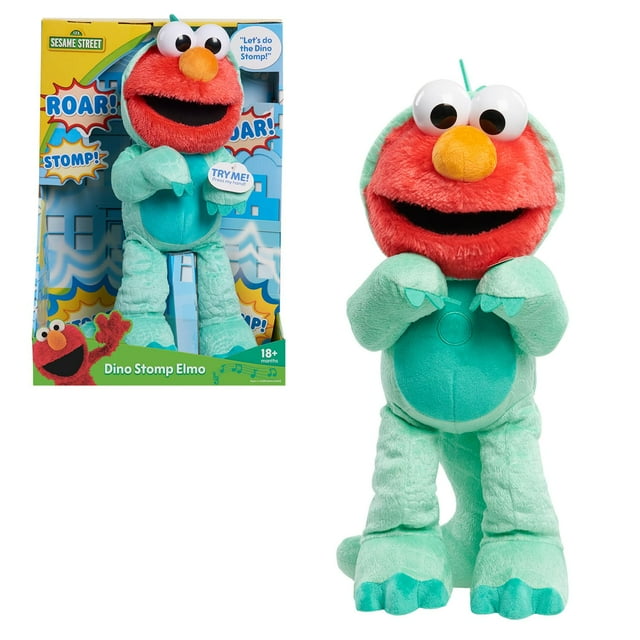 Peluche de peluche Sesame Street Dino Stomp Elmo 33 cm