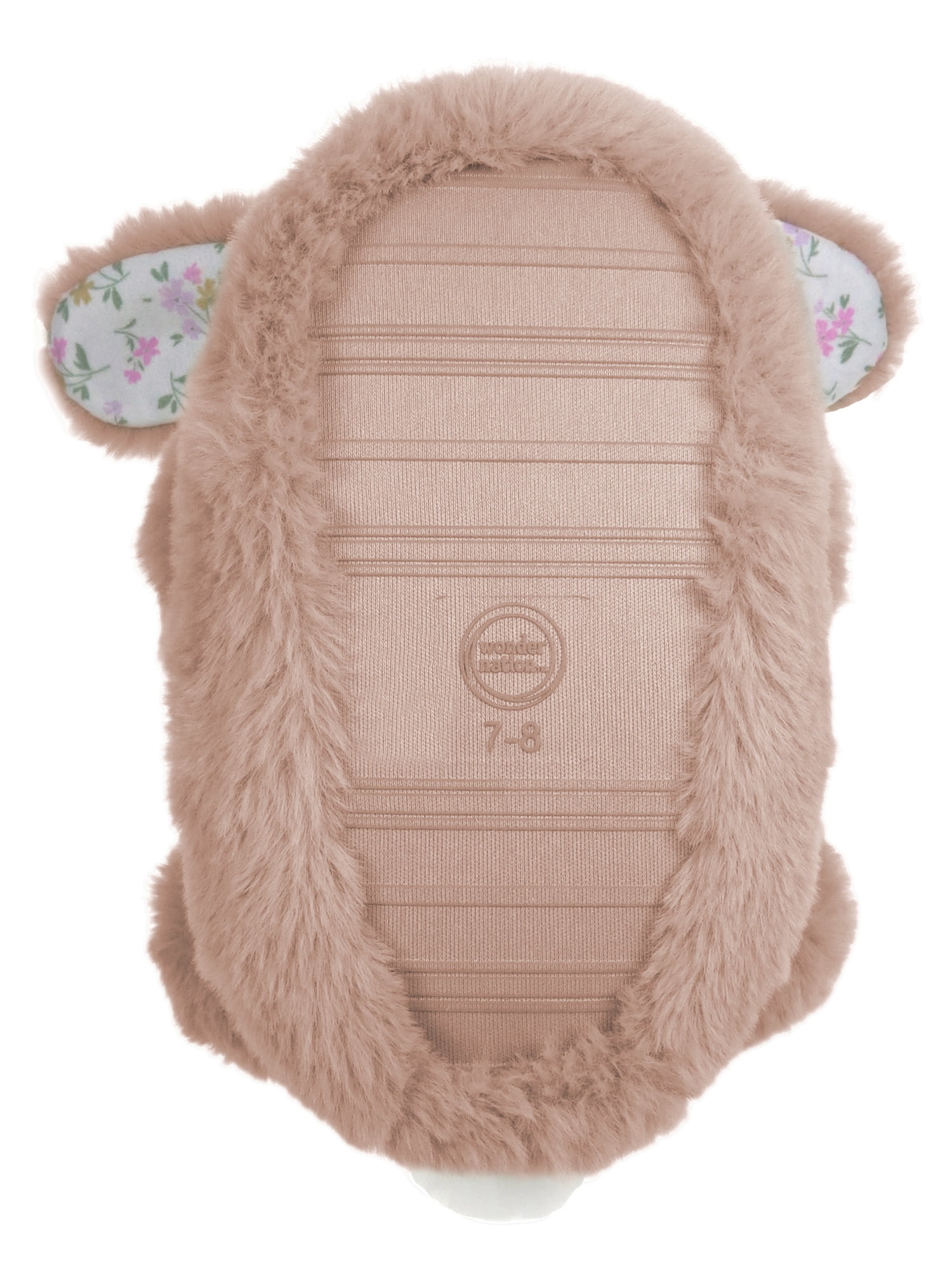 Wonder Nation Toddler & Big Girl Plush Bunny Slippers
