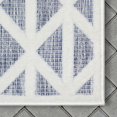 thumbnail image 3 of Well Woven Sila Ciel Modern Geometric Blue 5'3" x 7'3" Indoor/Outdoor Area Rug, 3 of 7
