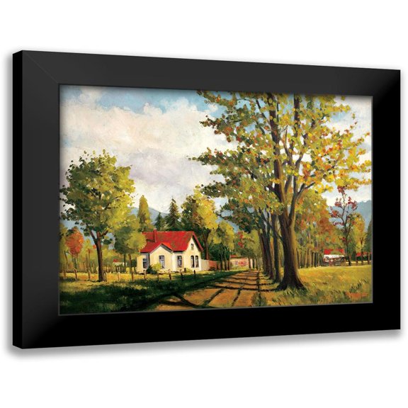 Molenaar, Pieter 14x11 Black Modern Framed Museum Art Print Titled - House on the Rural Road