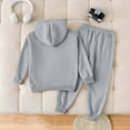 thumbnail image 6 of Jesus Themed Unisex Kids 100% Cotton 2-Piece Hoodie & Jogger Set - Faith-Based Everyday Outfit for 2-8 Years, Gray,Size 7-8 T, 6 of 6
