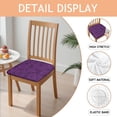 thumbnail image 2 of Halloween Purple Spider Web Seat Covers for Dining Room Chairs Set Of 6,Stretch Printed Washable Chair Seat Cover with Elastic Ties and Button,Removable Waterproof Couch Cushion Covers, 2 of 6