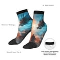 thumbnail image 6 of Pofeuu Red And Blue Sky Dragon Print 30cm Socks, Adult Running Hiking Socks for Youth and Adult, 6 of 7