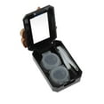 thumbnail image 2 of Unique Bargains 1 Set Contact Lens Case Contact Lens Container Contact Lens Carrier Brown Bow Pattern 1.93"x2.4"x1.1" Black Brown, 2 of 5