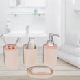 thumbnail image 4 of Unique Bargains 1 Set Durable Round Bathroom Kit for Bathroom Pink Plastic, 4 of 4