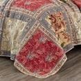 thumbnail image 6 of Chezmoi Collection Bambi 3-Piece Vintage Washed Patchwork Cotton Quilt Set, Soft Lightweight Breathable Reversible Floral Quilted Bedspread for All Seasons. King Size, 6 of 9