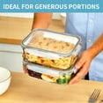 thumbnail image 3 of stusgo Large 63 Oz Glass Food Storage Containers with Lids, 4 Pcs Set(2 Baking Containers + 2 Locking Lids)BPA Free, Leak Proof, Microwave/Oven Safe – For Vegetables, Fruits, 3 of 7