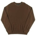 thumbnail image 2 of Perry Ellis Mens Crewneck Pullover Sweater, Brown, Medium, 2 of 2