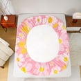 thumbnail image 6 of Feelyou Dreamy Pink Floral Twin Sheet Sets, Kawaii Cartoon Twin Fitted Sheet, Cherry Blossoms Flower Flat Sheet, Lightweight Room Decor, 3 Pieces, 6 of 8