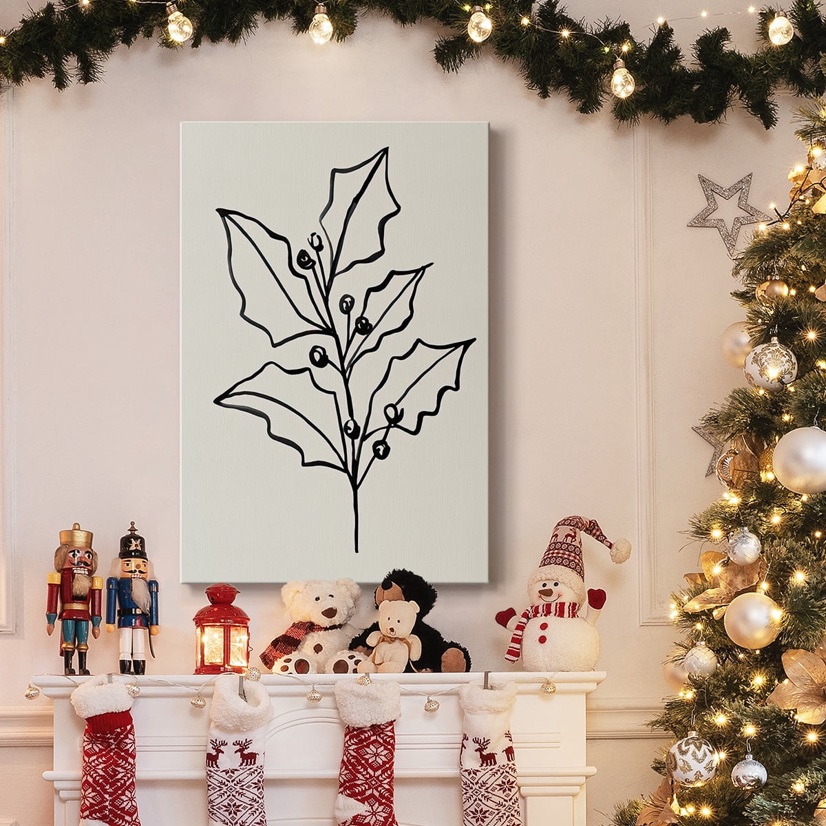 Evergreen Ink I- Gallery Wrapped Canvas