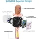 thumbnail image 5 of BONAOK Micrófono inalámbrico de karaoke Bluetooth, 3 en 1, portátil, micrófono de karaoke, máquina de altavoz, fiesta en casa, cumpleaños, para todos los teléfonos inteligentes, PC (Q37 oro rosa), 5 of 5