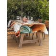 thumbnail image 2 of Outdoor Tablecloth with Umbrella Hole and Zipper, Fall Pumpkins Rectangle Table Cloth 52x70 Inch Waterproof Tablecloth, Thanksgiving Squirrel Fox Flower Leaf Picnic Table Cover for Patio Camping, 2 of 7