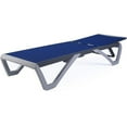 thumbnail image 4 of Kozyard Patio Chaise Lounge Chair - Full Flat Alumium & Resin Legs, Outdoor Reclining Adjustable Chair for Sunbathing, Perfect for Beach, Patio, Lounge Set or Patio Table (1 Pack Blue W/ Table), 4 of 5