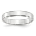 thumbnail image 6 of 10K White Gold 4mm Flat with Step Edge Band Ring Size 9.5, 6 of 7