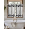 thumbnail image 4 of Farmhouse Rustic Bathroom Window Curtain, Vintage Country Wooden Grain Light Filtering Coffee Kitchen Curtains, Bedroom Living Room Curtains 2 Panel 84"x54", 4 of 6