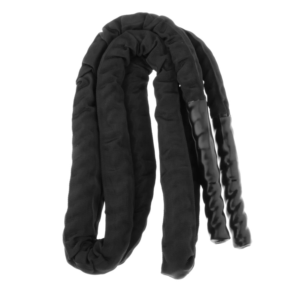 DimyFew 3m Fitness Heavy Jump Rope Weight Battle Power Skipping Ropes Outdoor Sports Gym Black Upgrade