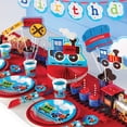 thumbnail image 2 of All Aboard Train Birthday Paper Lunch Napkins 16 Count for 8 Guests, 2 of 2