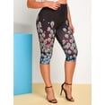 thumbnail image 1 of Peacock Peacock Peacock Leggings Capri Rosegal Leggings de talla grande, 1 of 5