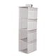 thumbnail image 1 of Organizador de ganchos para colgar resistente, diseño plegable que ahorra espacio con material cómodo para guardarropa, armario colgante de tela no tejida de fácil instalación con 4 estantes, 1 of 5