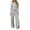 Gray, variant on 2 Piece Women Striped Outfit Button Down Long Sleeve Tops & Wide Leg Pants Teen Fall Casual Fashion Lounge Daily Tracksuit Set