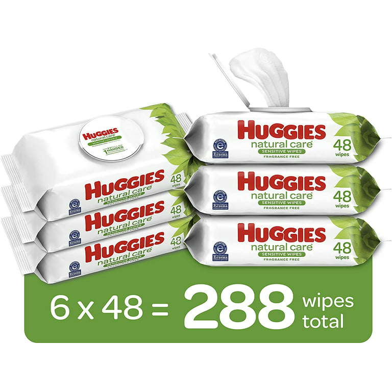 Huggies Natural Care Refreshing Baby Wipes, Scented, 6 Pack, 288