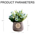 thumbnail image 2 of Flores artificiales en maceta, pequeño jarrón de cerámica, plantas de flores falsas, decoración de escritorio para interiores, 2 of 5