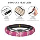 thumbnail image 4 of Balery Cute Pink Axolotl A Fundas elásticas antideslizantes para volante, funda protectora universal para hombre y mujer, 15 pulgadas, accesorios para coche., 4 of 6