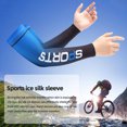 thumbnail image 1 of Calentadores de brazos unisex Durable Ice Cool con máscara Accesorios para exteriores (Azul), 1 of 5