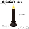 thumbnail image 3 of 1 Pc Halloween Flameless Taper Candles Flickering Battery Operated 3D Wick White LED Taper Candles for Halloween Dinner Table Weddin & Indoor Mantel Decor, 6.3x2.17 Inch, Black, 3 of 7