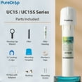 thumbnail image 2 of Puredrop UC15 Water Filter Under Sink for Drinking Water, 15K Gallons Capacity Under the Sink Water Filtration System, Kitchen sink water filter Reduces Chlorine,  Odor,  Bad Taste, Heavy Metals, and, 2 of 7