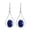 Blue, variant on AeraVida Bali Style Teardrops Oval White Sea Shell .925 Sterling Silver Dangle Earrings