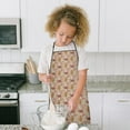thumbnail image 4 of Brown Christmas Gingerbread and Drink Pattern Kids Aprons for Girls and Boys,Adjustable Neck Strap Toddler Aprons for Kids Cooking Baking, 4 of 7
