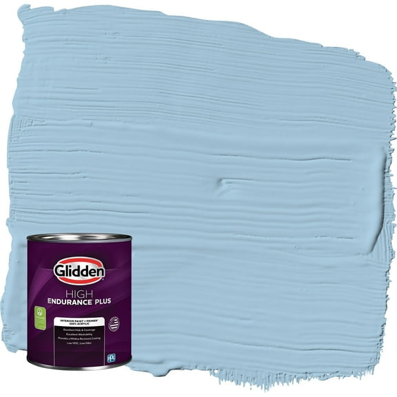 Glidden HEP Blue Bows / Blue Eggshell Interior Paint with Primer, 1 Quart