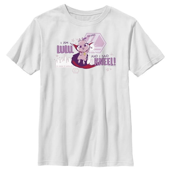 Boy's DC League of Super-Pets I Am Lulu and I Said Kneel Graphic Tee White Small