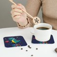 thumbnail image 6 of Balery 4 Pcs Dinosau Space Explorerleather Coasters Set, Drink Table Cup Coasters For Living Room Kitchen Coffee Decor, 6 of 9