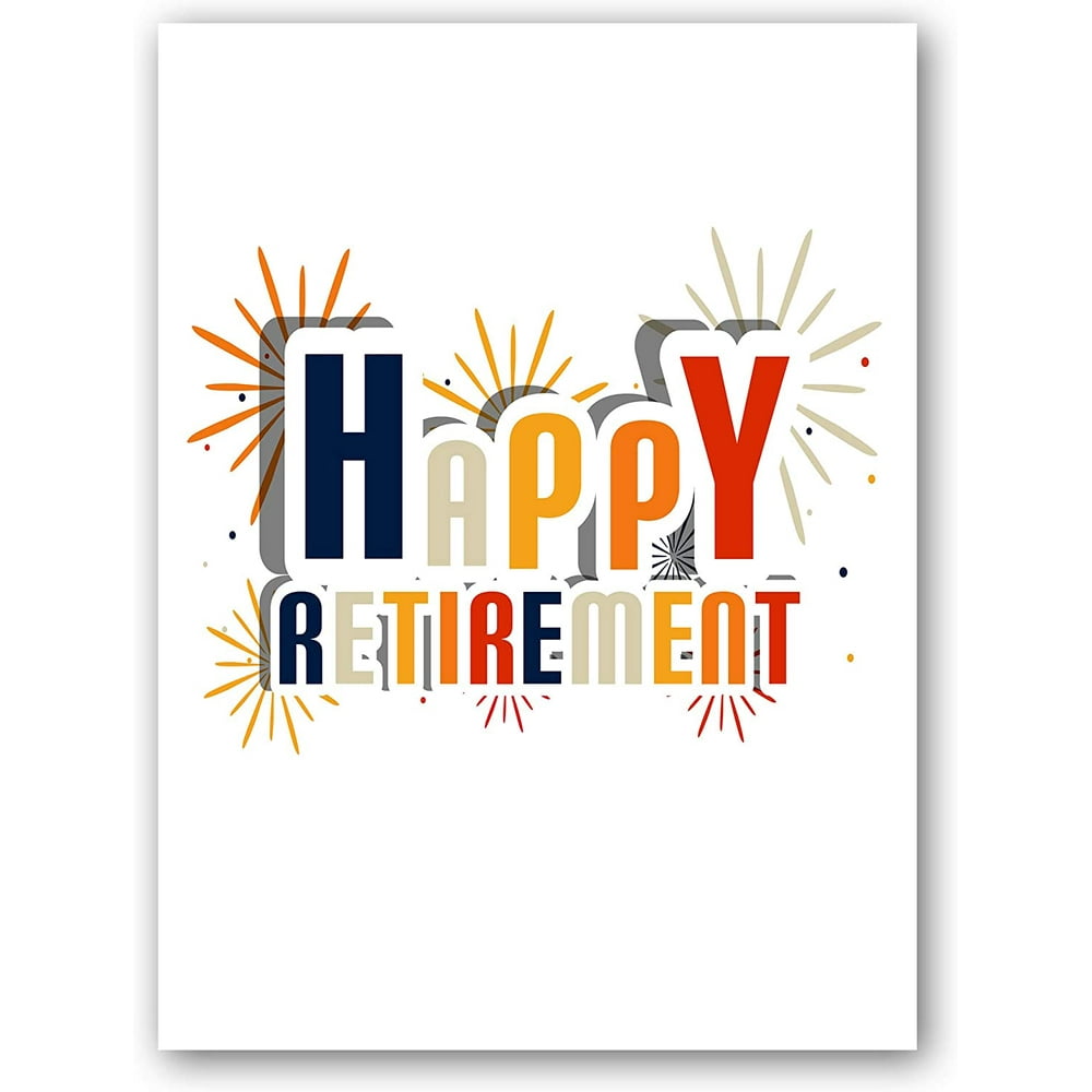 Jumbo ExtraLarge Happy Retirement Greeting Card Blank on the Inside