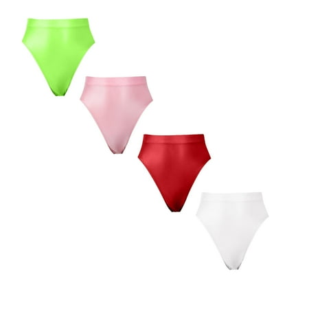 LUOGENLI Panties for Women High Waist Thong Super Thin Shiny Transparent High Waisted Briefs Sexy and Smooth Panties for Women Pack Sexy Cotton Panties for Women Pack Cotton High Waist XL