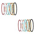 thumbnail image 2 of Sonducket 7 Pieces Boho Handmade Beads Anklets Jewelry Style Multilayered Bohemian Hand Elastic Beaded Bracelets Foot Chain No.1 2piezas, 2 of 6