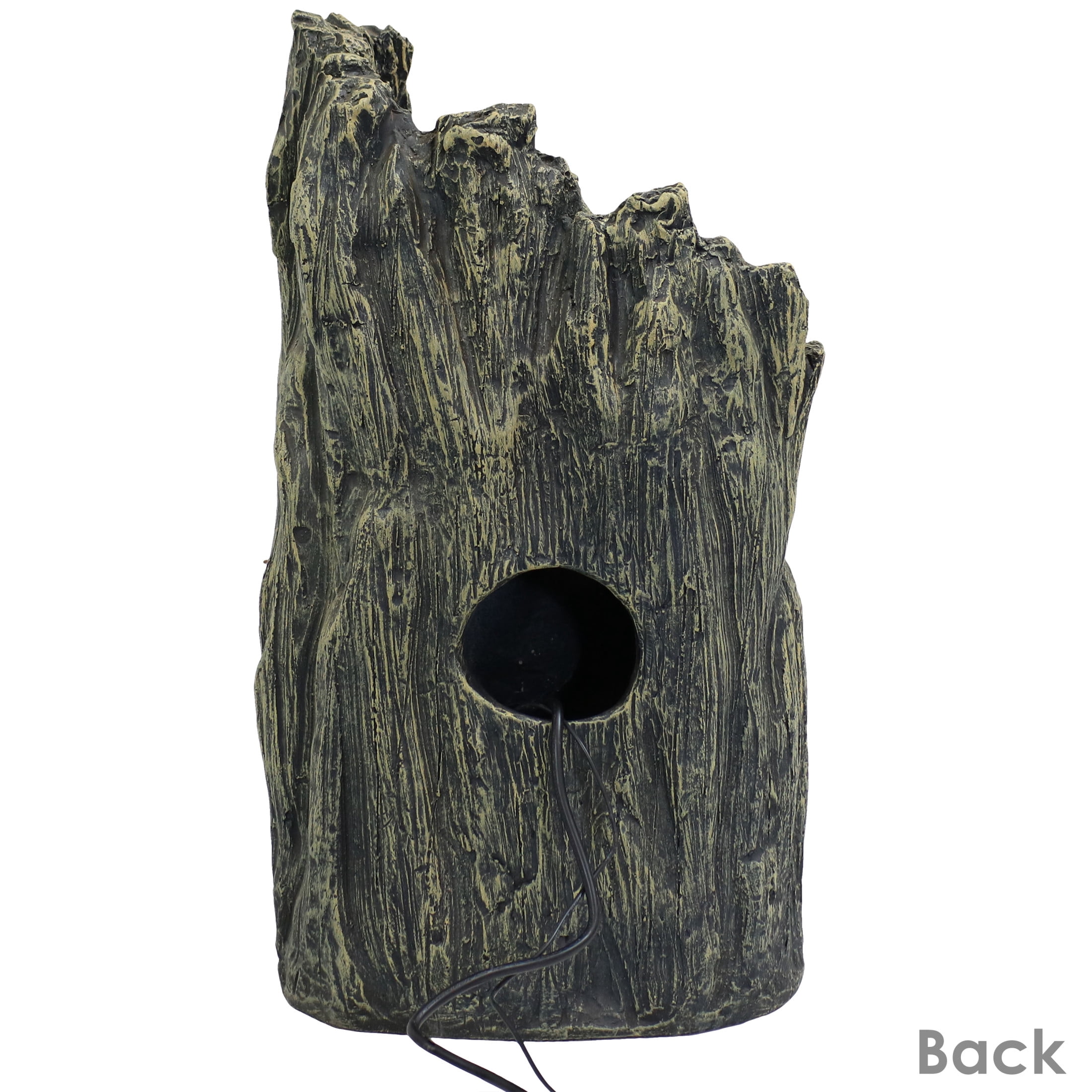 Sunnydaze Cavern of Mystery Fiberglass Concrete Outdoor Water Fountain with Lights