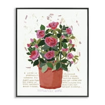Stupell Industries Mini Roses Bouquet Botanical & Floral Painting Black Framed Art Print Wall Art, 11 x 14