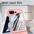 thumbnail image 3 of Magnetic Samsung Galaxy Z Flip 5 Case [Compatible with MagSafe],Anti-Fingerprint,Anti-Scratch,Ultra Slim Shockproof Luxury Samsung Galaxy Z Flip 5 Rugged Phone Cover Case,Pink, 3 of 10
