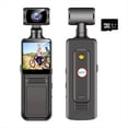 thumbnail image 1 of Cámara de Acción de Bolsillo 4K, Videocámara Deportiva HD con Rotación de 180°, Minicámara Wifi, Cámara Deportiva Portátil de 32 GB., 1 of 5