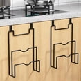 thumbnail image 4 of No Drill Cabinet Door Pot Lid Holder, Wall Mount Iron Pan Lid Cutting Board Rack, Kitchen Hanging Storage Organizer Shelf, 4 of 6