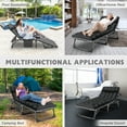 thumbnail image 6 of NAIZEA Folding Camping Cot, Portable Folding Lounge Chair, with Mattress and Pillow, Adjustable in Four Positions, 6 of 10