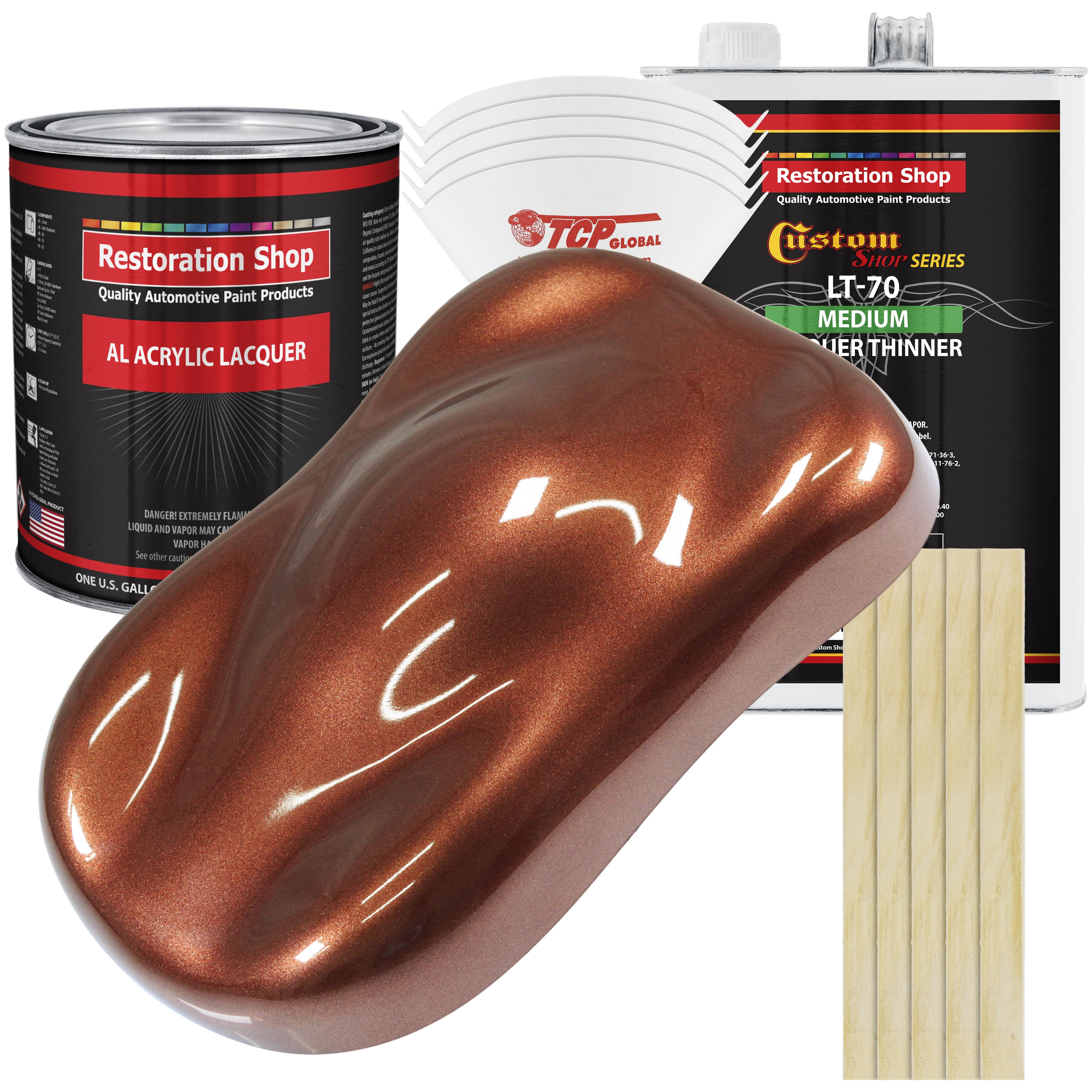 Restoration Shop Earth Brown Firemist Acrylic Lacquer Auto Paint Complete Gallon Paint Kit